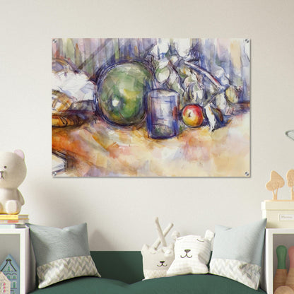 Still Life with Green Melon - Paul Cézanne Acrylic Print - 70x100 cm / 28x40″ inches