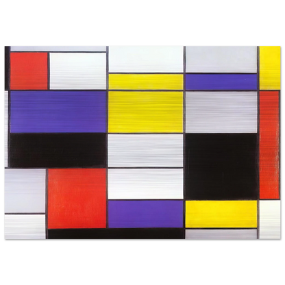 Composition A - Piet Mondrian Brushed Aluminum Print - 70x100 cm / 28x40 inches | Piet Mondrian Aluminum Print | Piet Mondrian Prints