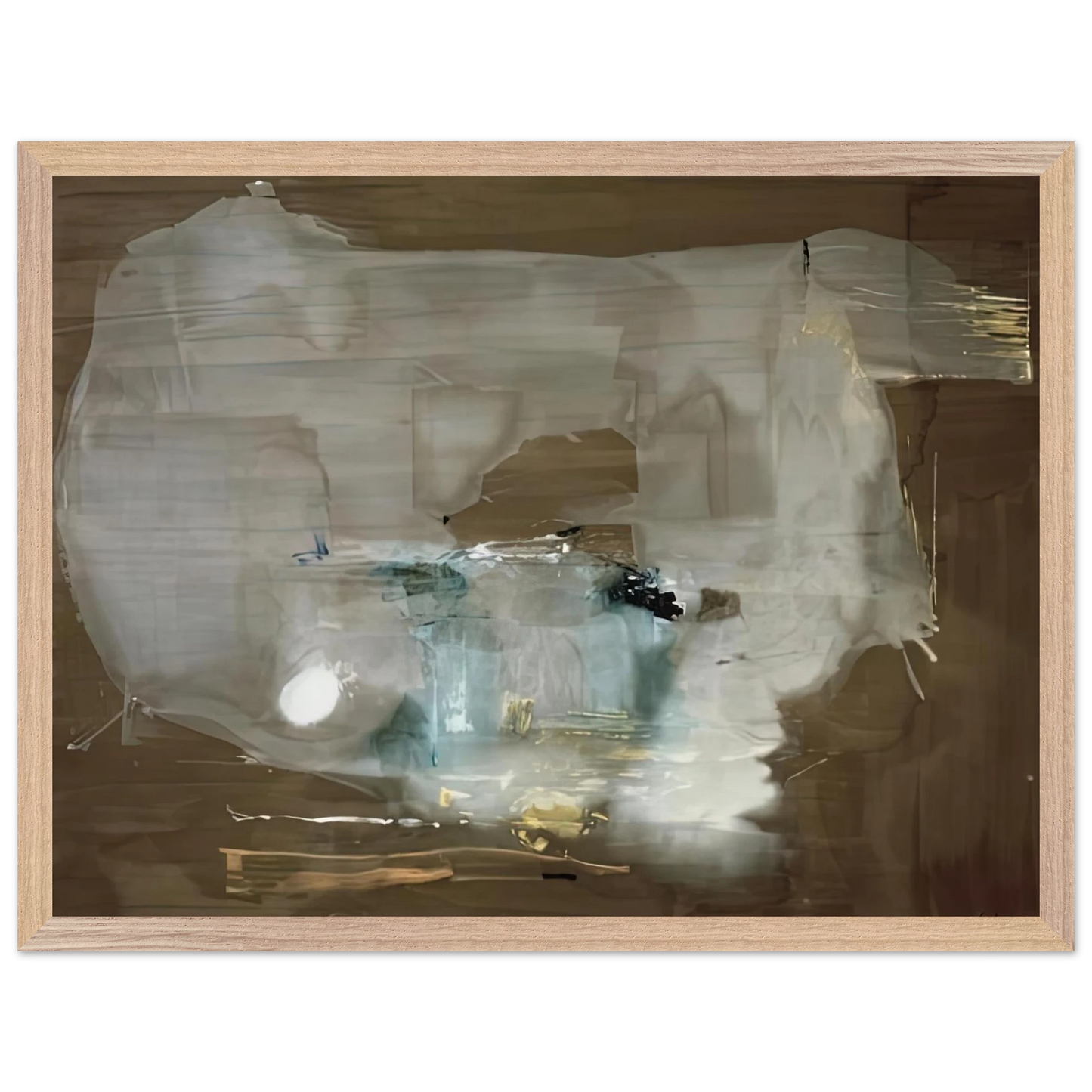 Helen Frankenthaler - M, 1977- Wall Art - 60x80 cm / 24x32 inches - Premium Wooden Framed Poster With Fine Art Paper - Black frame