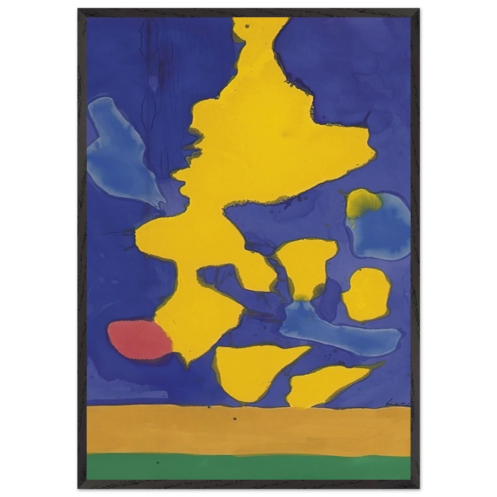 Saturn Revisited - 1964 - Helen Frankenthaler Framed Art Print – Black Wooden Frame - Default Title - -Framed Art Print