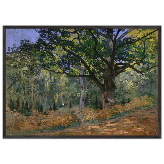 The Bodmer Oak Fontainebleau - claude monet Framed Art Print – Black Wooden Frame - Default Title - -Framed Art Print