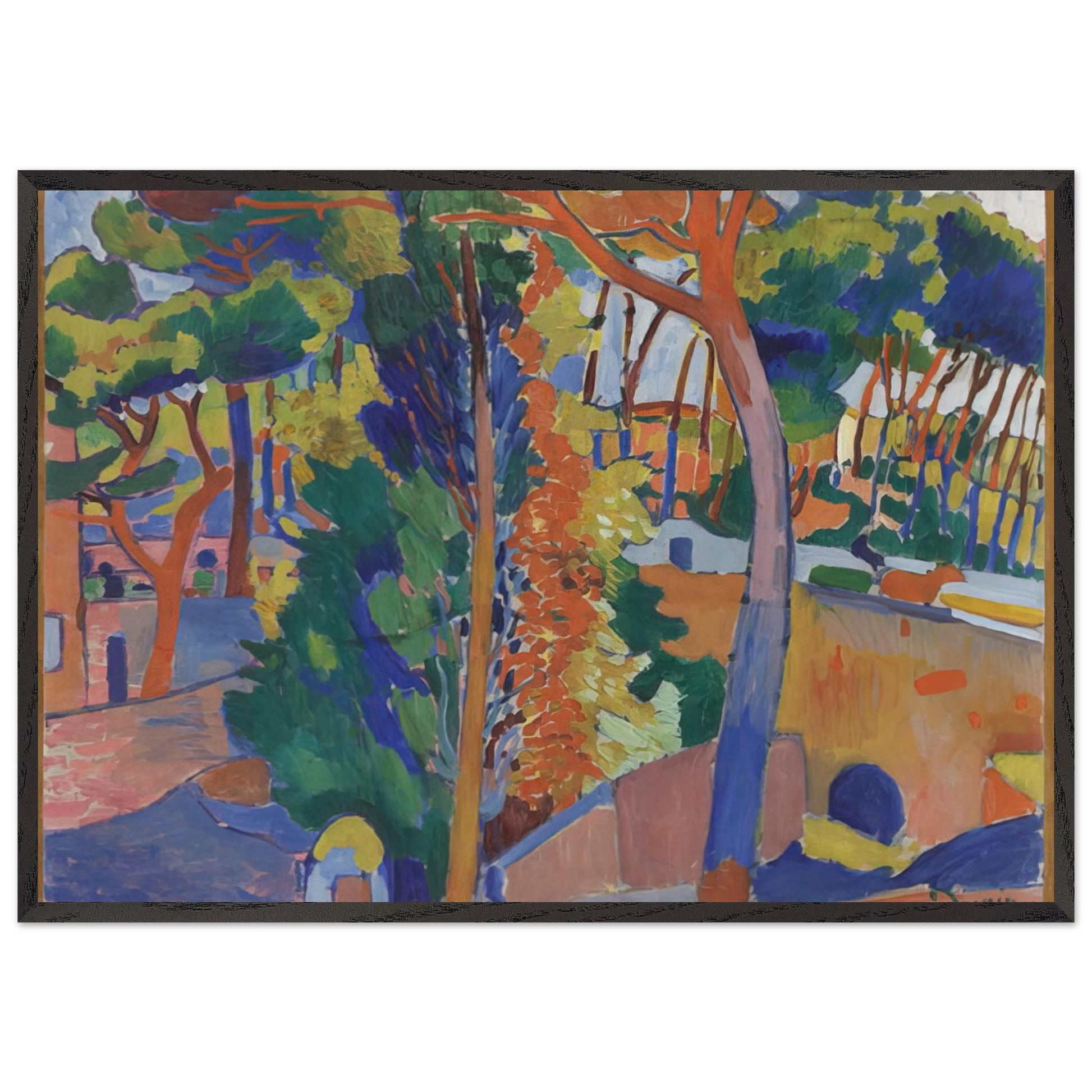 BRIDGE OVER THE RIOU 1906 - Andre Derain Framed Art Print – Black Wooden Frame - Default Title - -Framed Art Print