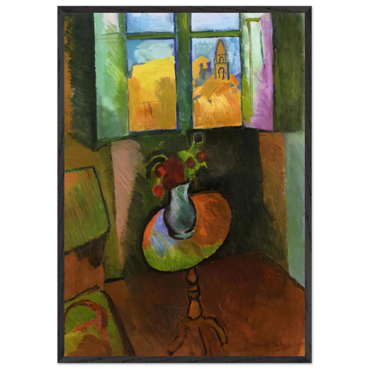 PEDISTAL TABLE RUE SEGUIER 1909 - Raoul Dufy Framed Art Print – Black Wooden Frame - Default Title - -Framed Art Print