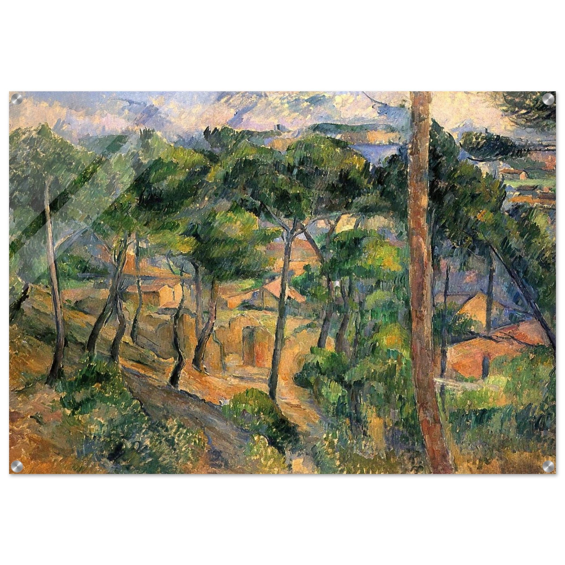 L'Estaque View Through The Pines - Paul Cézanne Acrylic Print - 70x100 cm / 28x40″ inches