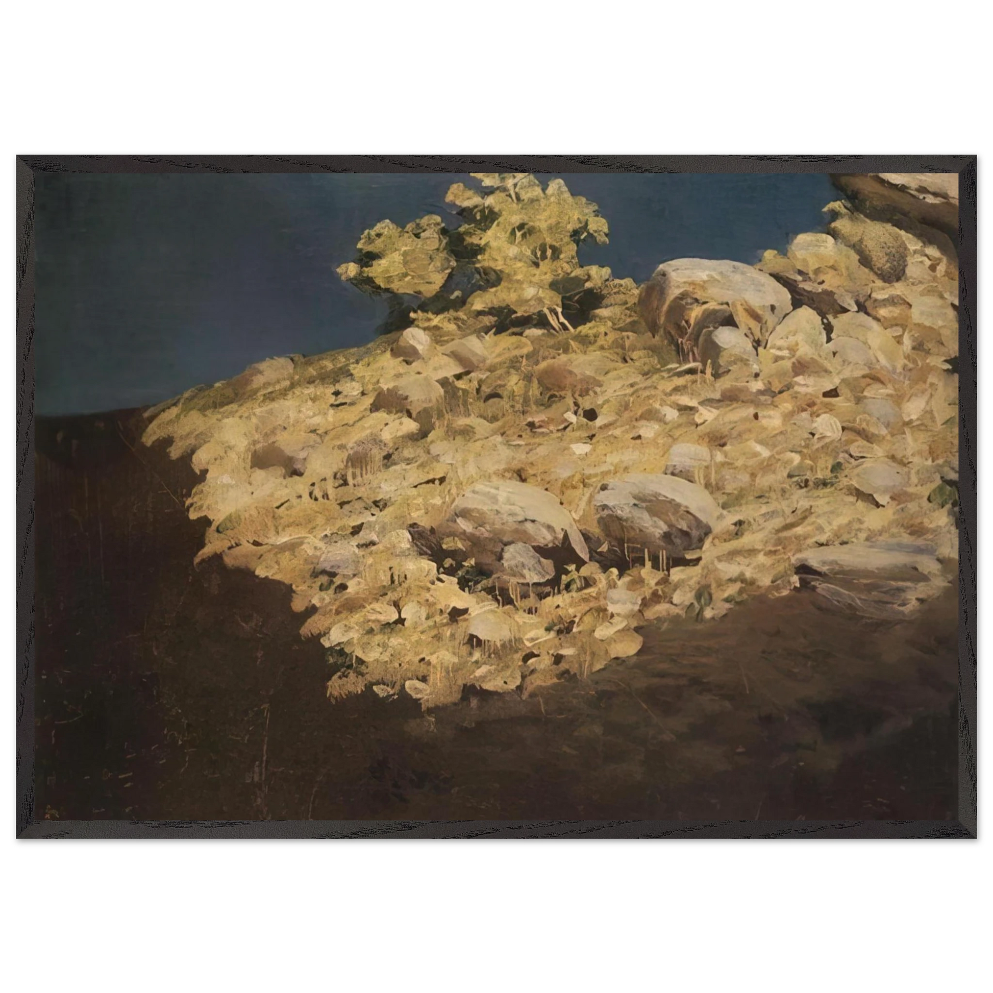 Mountain slope Crimea - Arkhyp Kuindzhi Framed Art Print – Black Wooden Frame - Default Title - -Framed Art Print