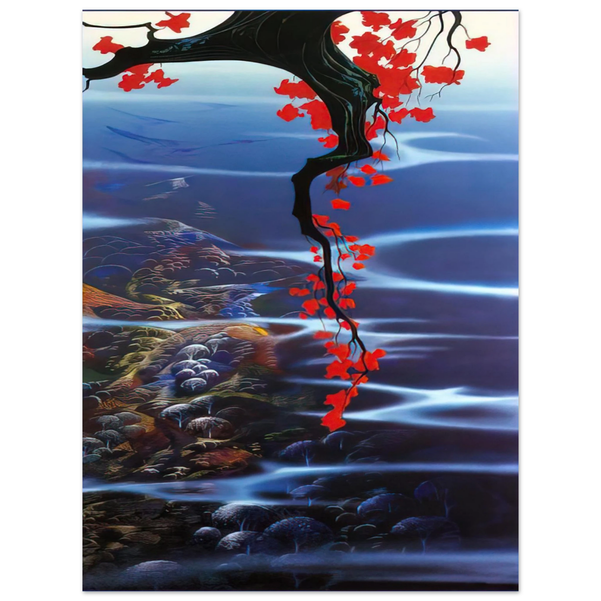 Eyvind Earle - Red Leaves Fine Art Poster - Default Title