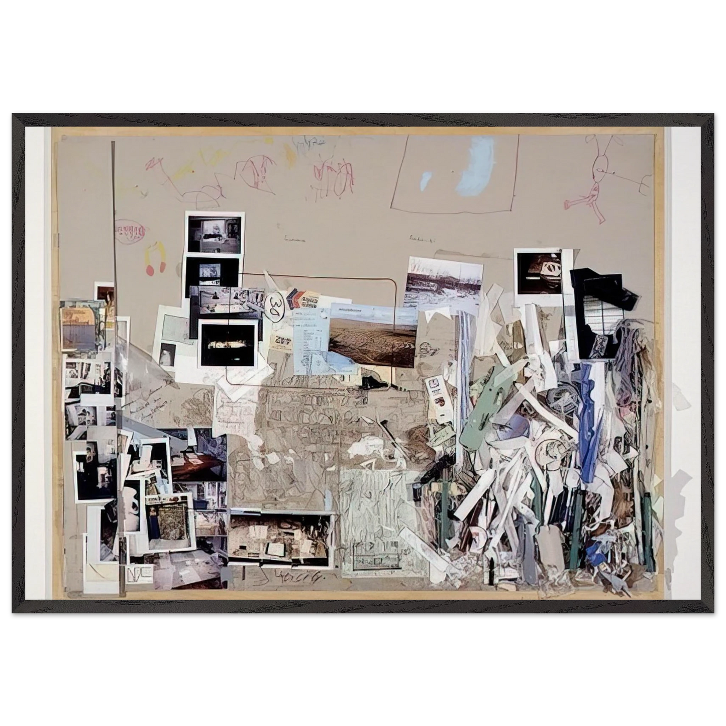 Tischmatte Bali-Mosfellssveit - 1996 - Dieter Roth Framed Art Print – Black Wooden Frame - Default Title - -Framed Art Print