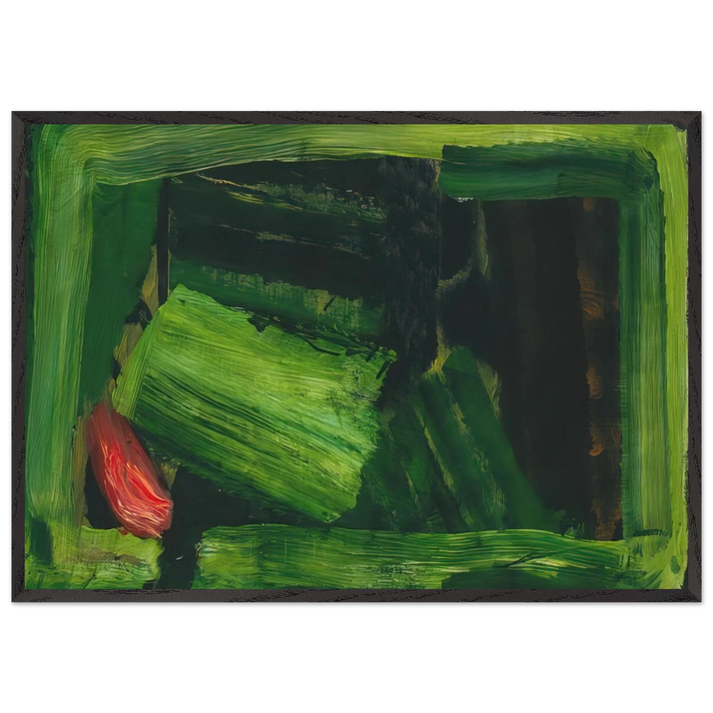 Clean Sheets - 1984 - Howard Hodgkin 70x100 cm / 28x40 inches Framed Art Print – Black Wooden Frame