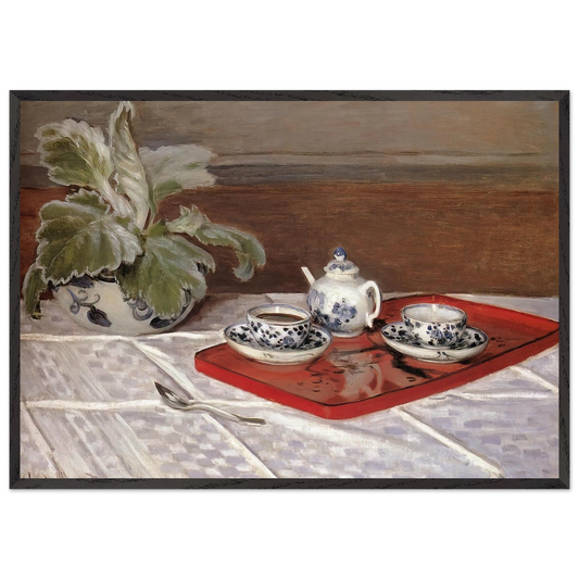 The Tea Set - claude monet Framed Art Print – Black Wooden Frame - Default Title - -Framed Art Print