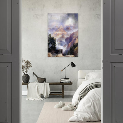 A Showery Day, Grand Canyon - Thomas Moran Brushed Aluminum Print - 70x100 cm / 28x40 inches | Thomas Moran Aluminum Print | Thomas Moran Prints