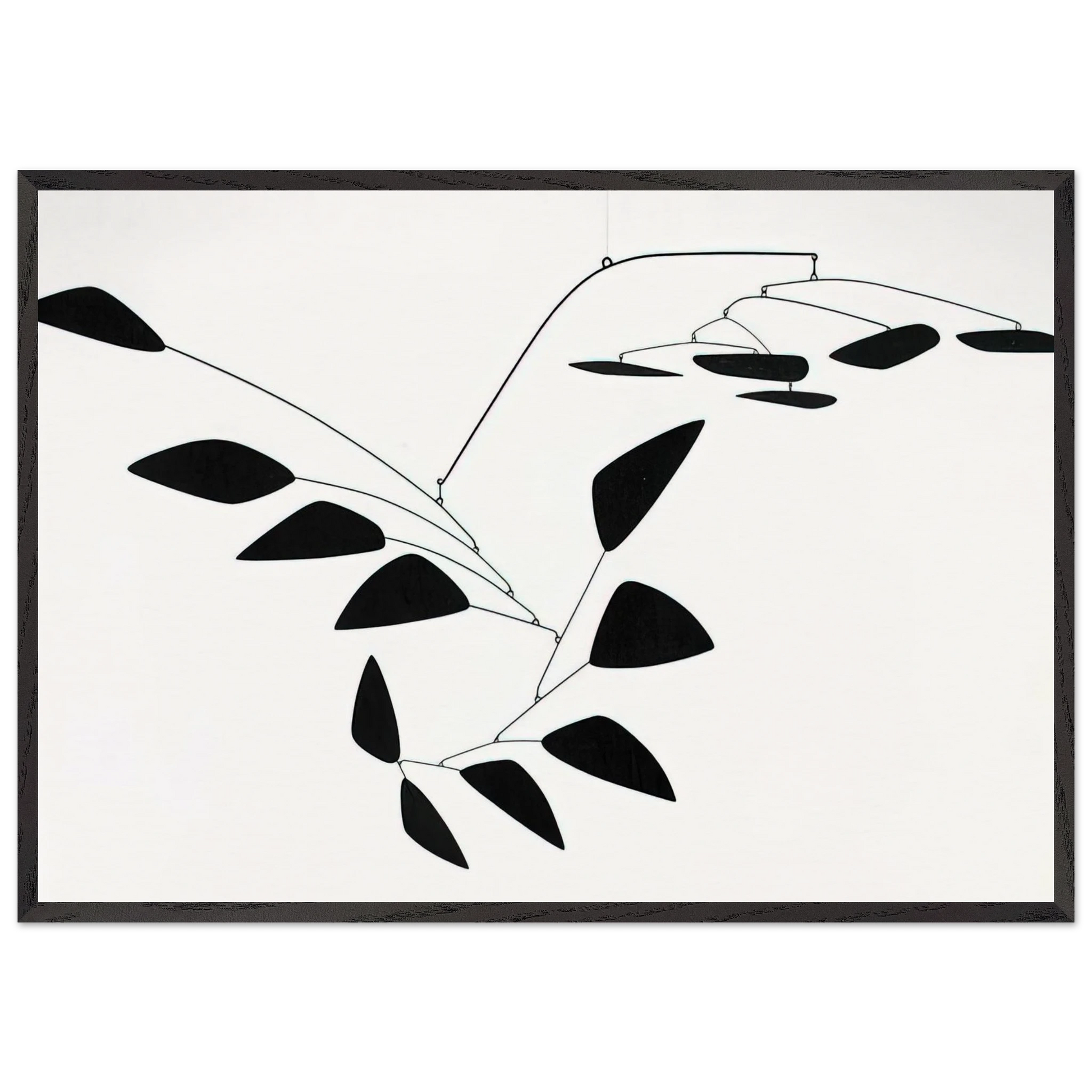 THE Y 1960 - Alexander Calder Framed Art Print – Black Wooden Frame - Default Title - -Framed Art Print