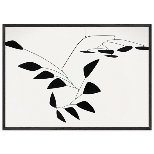 THE Y 1960 - Alexander Calder Framed Art Print – Black Wooden Frame - Default Title - -Framed Art Print