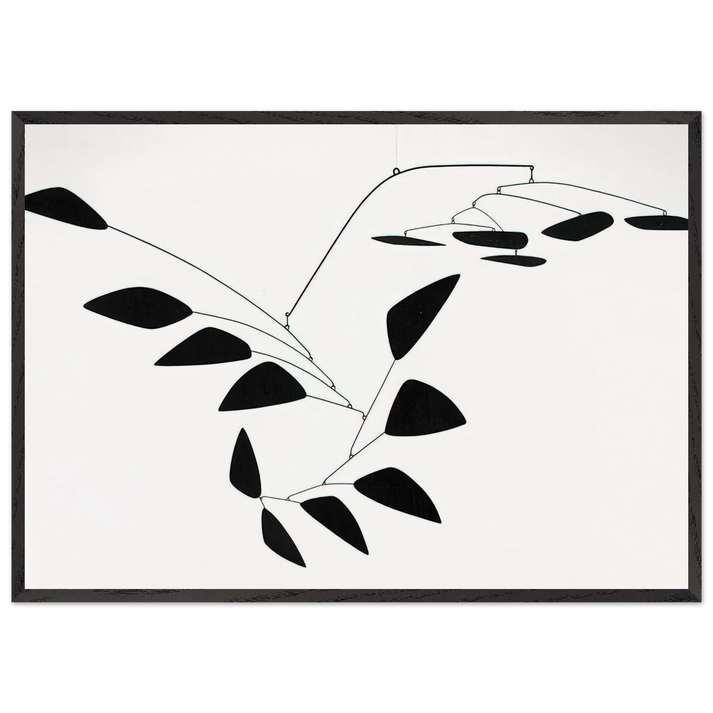 THE Y 1960 - Alexander Calder 70x100 cm / 28x40 inches Framed Art Print – Black Wooden Frame