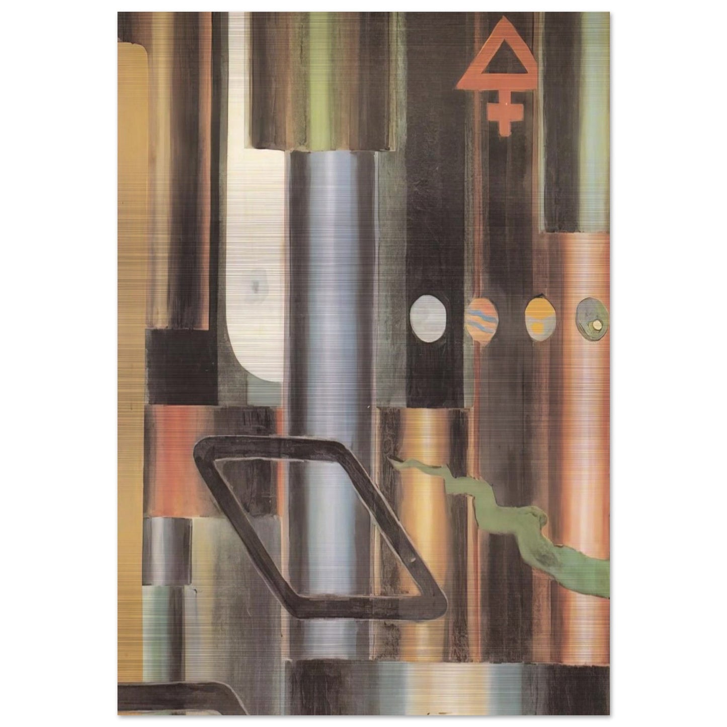 La libra s'infiamma e le piramidi - 1921 - Julius Evola Brushed Aluminum Print - 70x100 cm / 28x40 inches | Julius Evola Aluminum Print | Julius Evola Prints