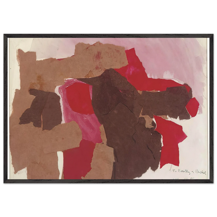 COMSTOCK 1962 - Esteban Vicente 70x100 cm / 28x40 inches Framed Art Print – Black Wooden Frame