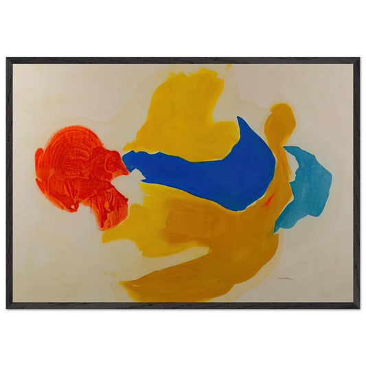 Blue Jay - 1963  United States - Helen Frankenthaler Framed Art Print – Black Wooden Frame - Default Title - -Framed Art Print