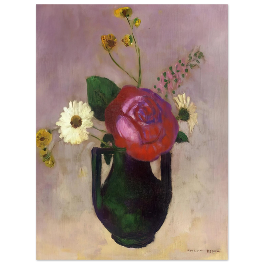Odilon Redon - ROSE AND DAISY Fine Art Poster - Default Title