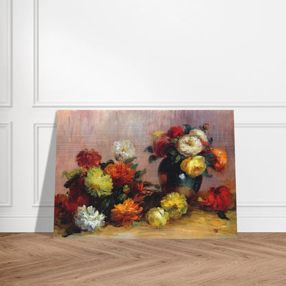 Bouquets of Flowers - Pierre-Auguste Renoir Brushed Aluminum Print - 70x100 cm / 28x40 inches | Pierre-Auguste Renoir Aluminum Print | Pierre-Auguste Renoir Prints
