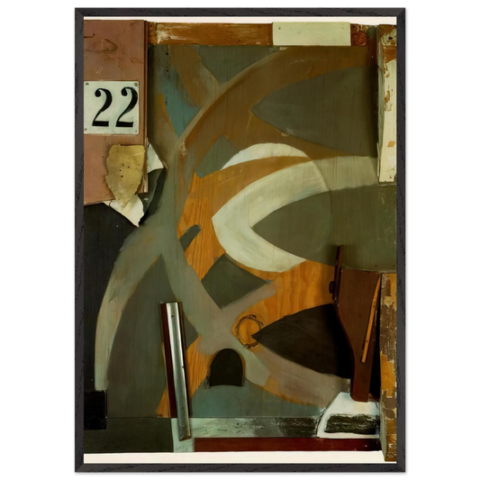 THE SPRING DOOR 1938 - Kurt Schwitters Framed Art Print – Black Wooden Frame - Default Title - -Framed Art Print