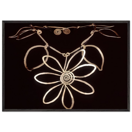 FLOWER NECKLACE 1938 - Alexander Calder Framed Art Print – Black Wooden Frame - Default Title - -Framed Art Print