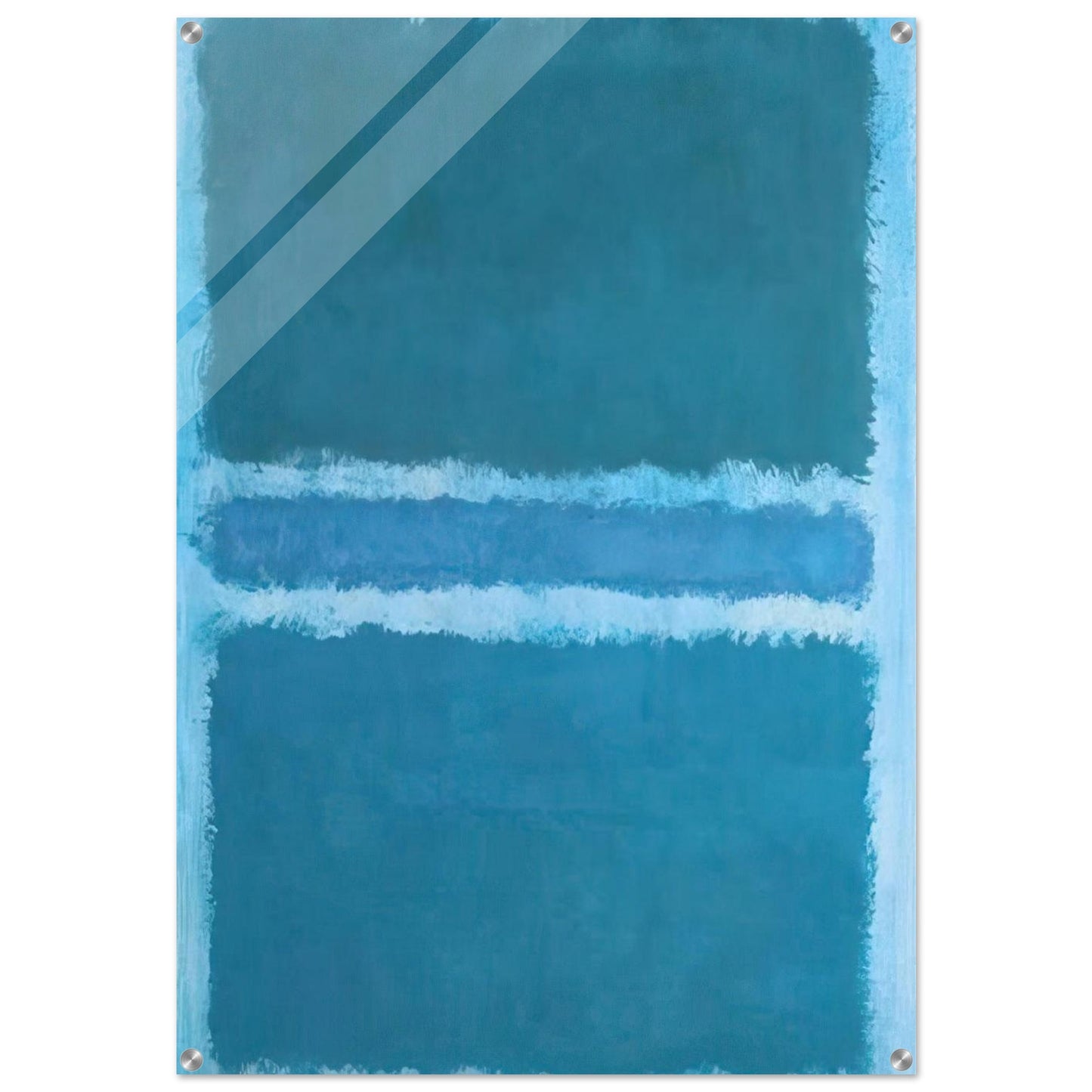 Untitled Blue Divided by Blue - 1966 - Mark Rothko Acrylic Print - 70x100 cm / 28x40″ inches | Mark Rothko Wall Art | Mark Rothko Prints