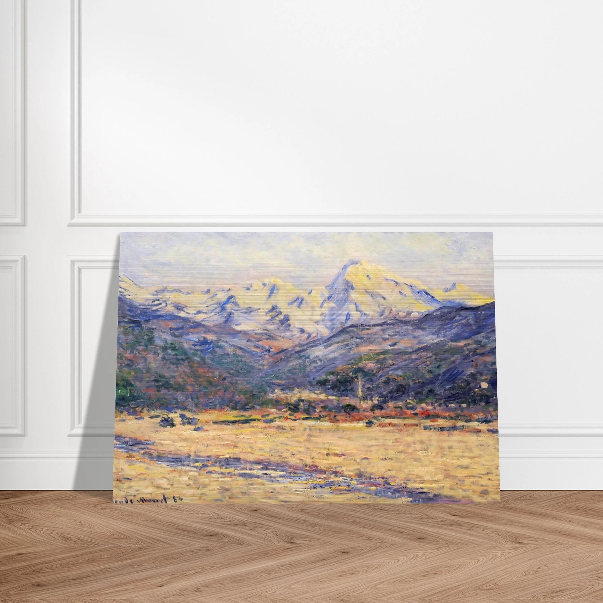 The Valley of the Nervia - claude monet Brushed Aluminum Print - 70x100 cm / 28x40 inches | claude monet Aluminum Print | claude monet Prints