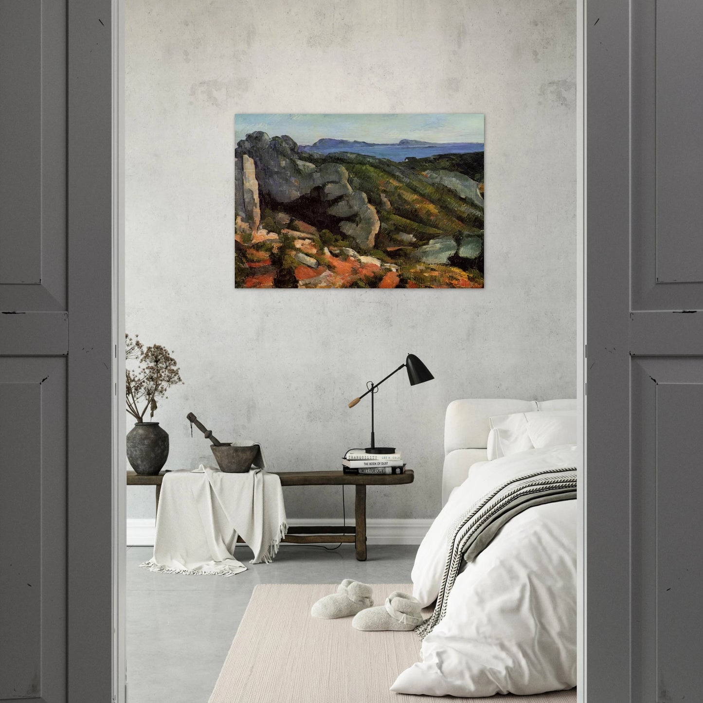 Rocks at L'Estaque - Paul Cézanne Brushed Aluminum Print - 70x100 cm / 28x40 inches | Paul Cézanne Aluminum Print | Paul Cézanne Prints