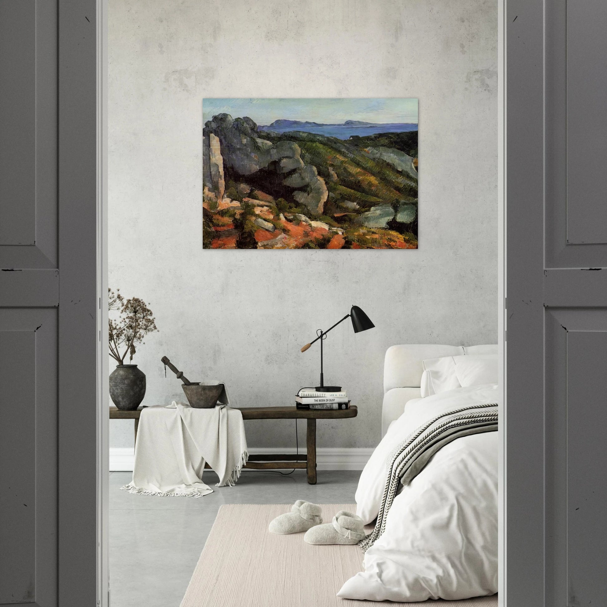 Rocks at L'Estaque - Paul Cézanne Brushed Aluminum Print - 70x100 cm / 28x40 inches | Paul Cézanne Aluminum Print | Paul Cézanne Prints