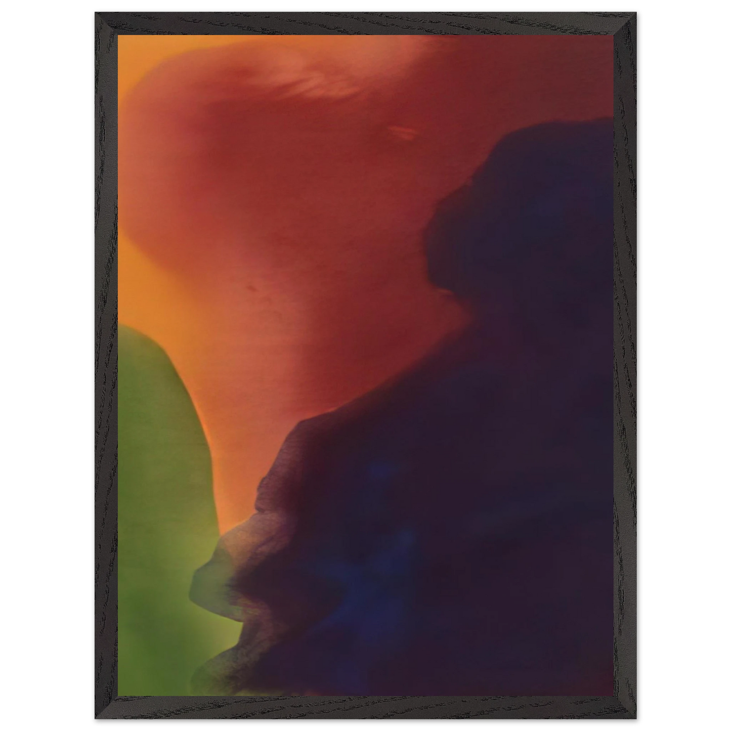 Helen Frankenthaler - Blue Atmosphere III - 1963 Wall art - 30x45 cm / 12x18 inches - Premium Wooden Framed Poster With Fine Art Paper - White frame