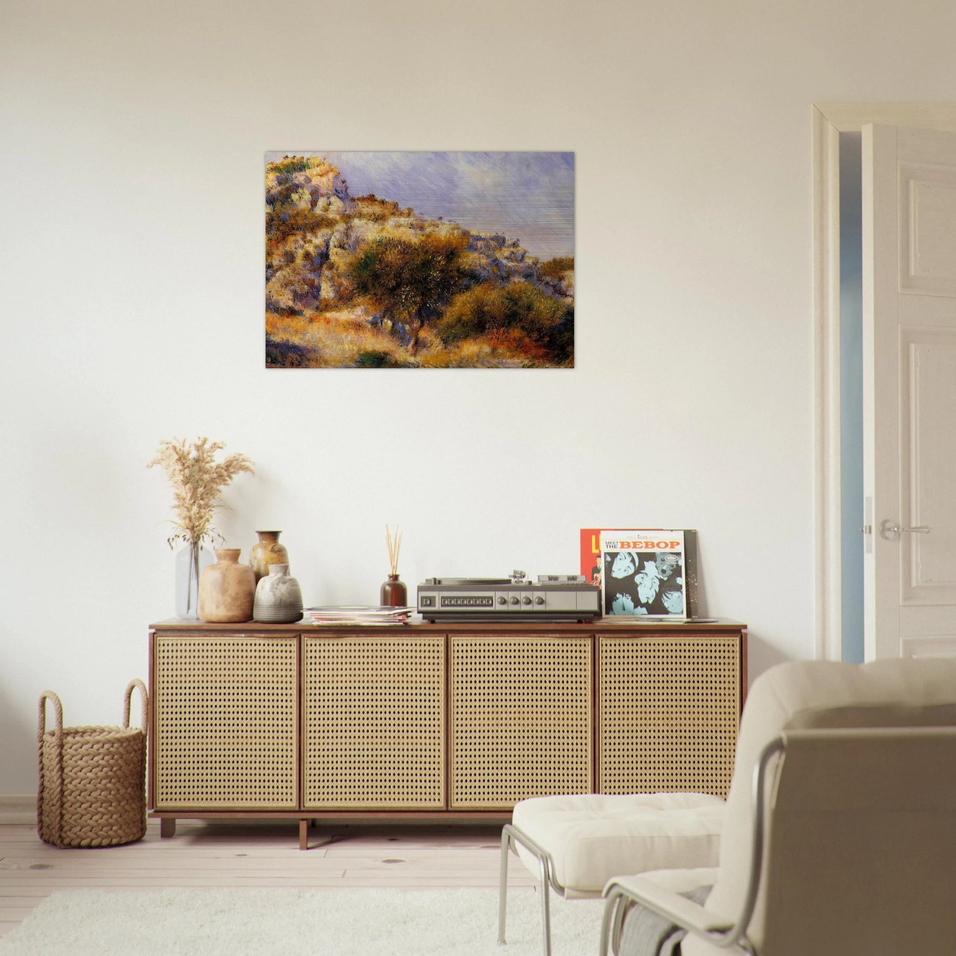 Rocks at l'Estaque - Pierre-Auguste Renoir Brushed Aluminum Print - 70x100 cm / 28x40 inches | Pierre-Auguste Renoir Aluminum Print | Pierre-Auguste Renoir Prints