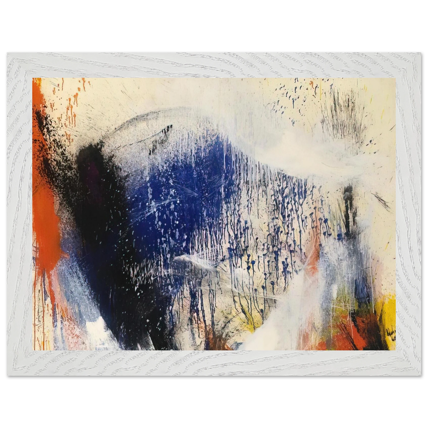 Helen Frankenthaler - Untitled - 1960 Wall art - 20x25 cm / 8x10 inches - Premium Wooden Framed Poster With Fine Art Paper - Wood frame