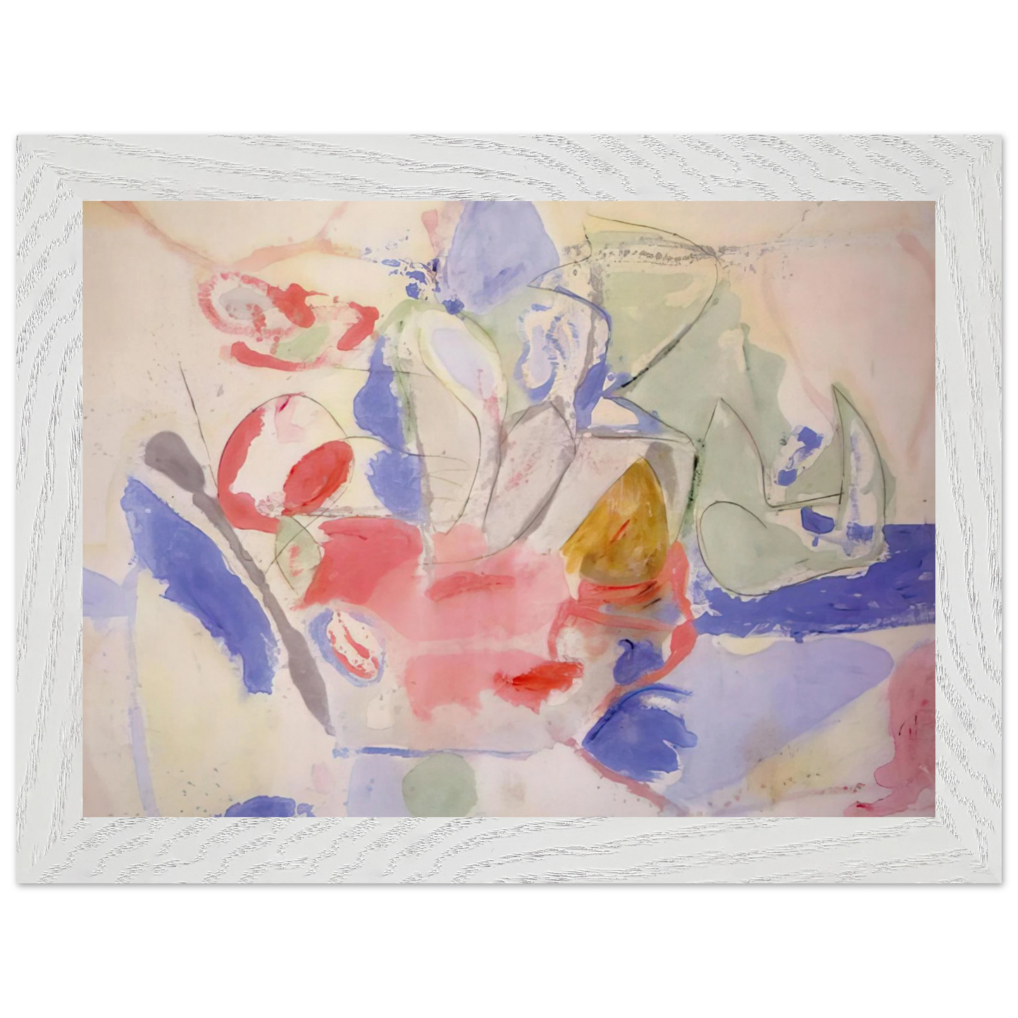 Helen Frankenthaler - Mountains and Sea - 1952 Wall art - A3 (29.7 x 42  cm) - Premium Wooden Framed Poster With Fine Art Paper - Wood frame