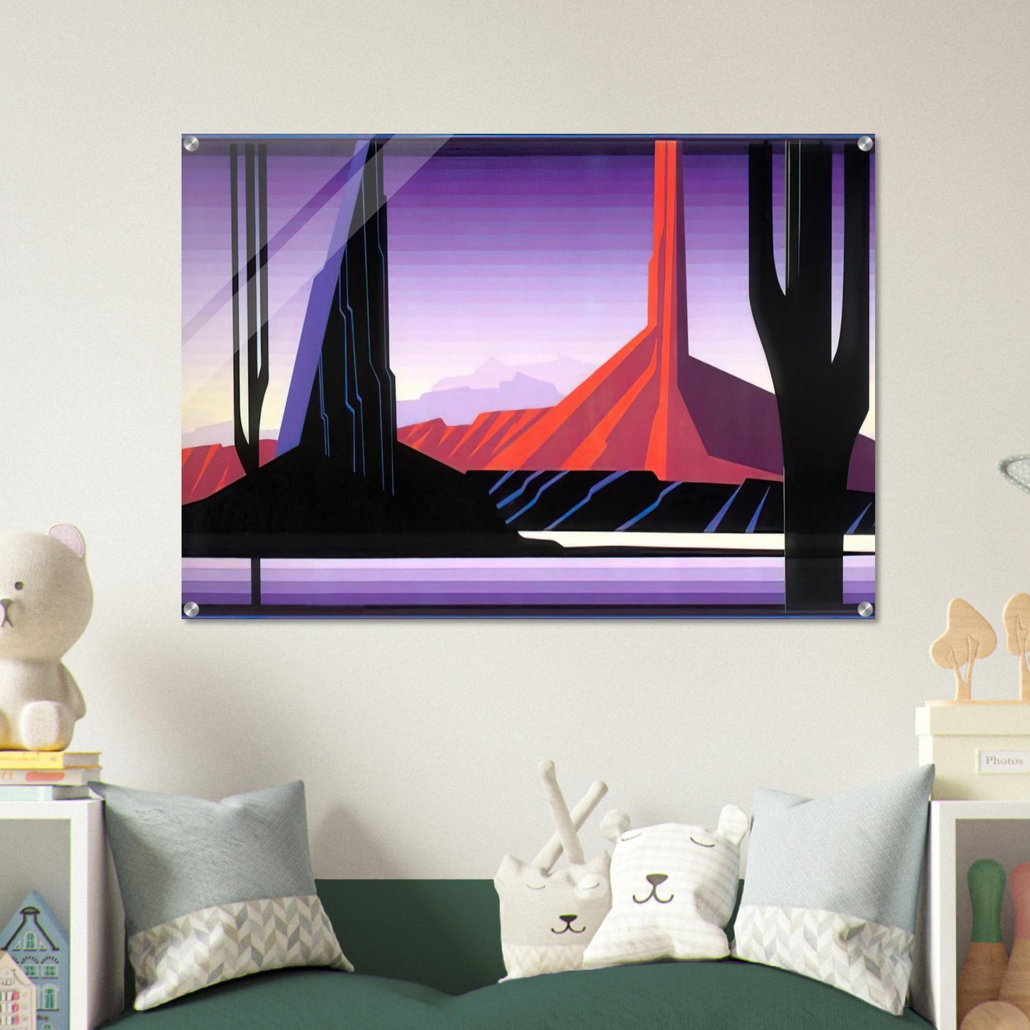 Beneath A Silent Sky - Eyvind Earle Acrylic Print - 70x100 cm / 28x40″ inches | Eyvind Earle Wall Art | Eyvind Earle Prints