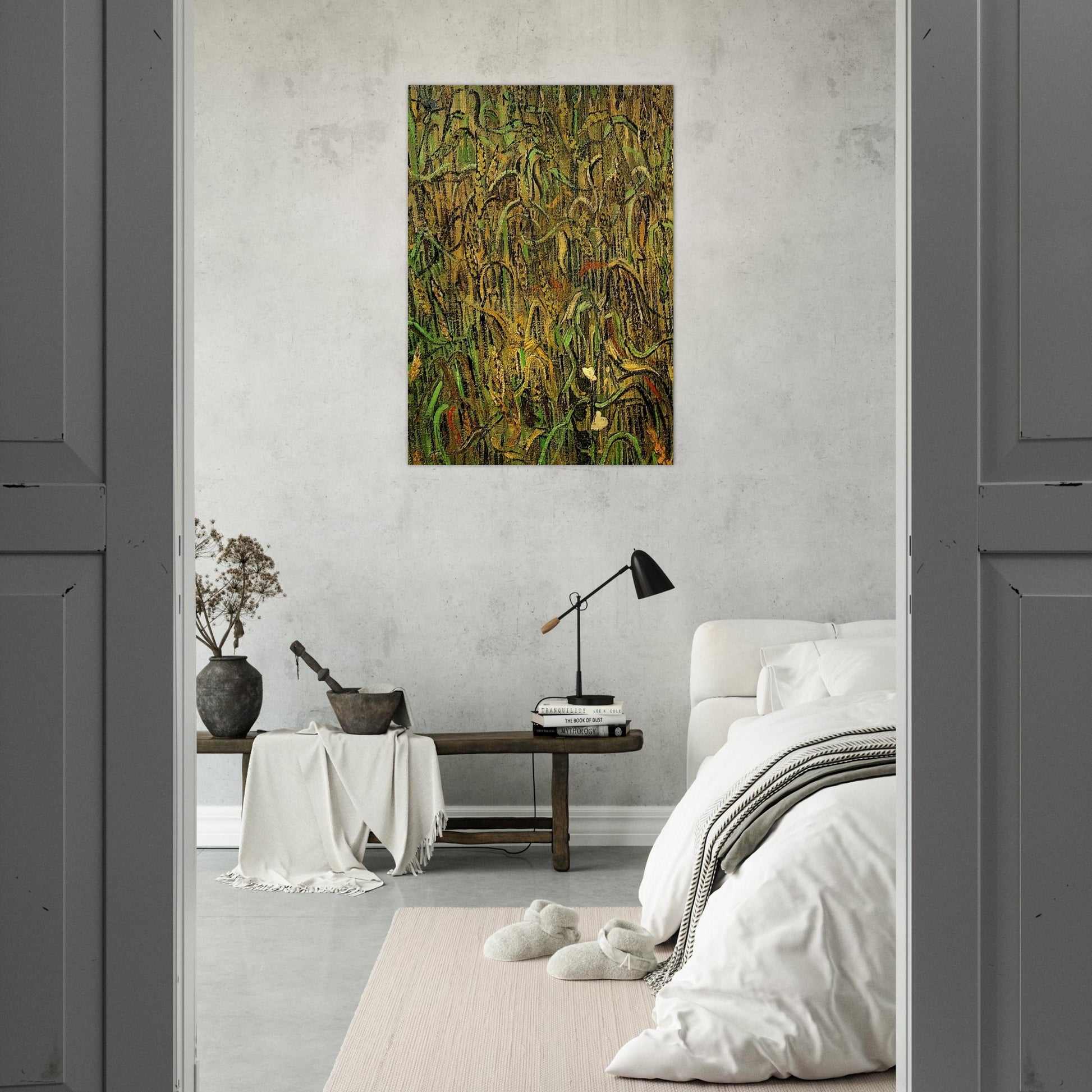 Ears of Wheat - Vincent van Gogh Brushed Aluminum Print - 70x100 cm / 28x40 inches | Vincent van Gogh Aluminum Print | Vincent van Gogh Prints