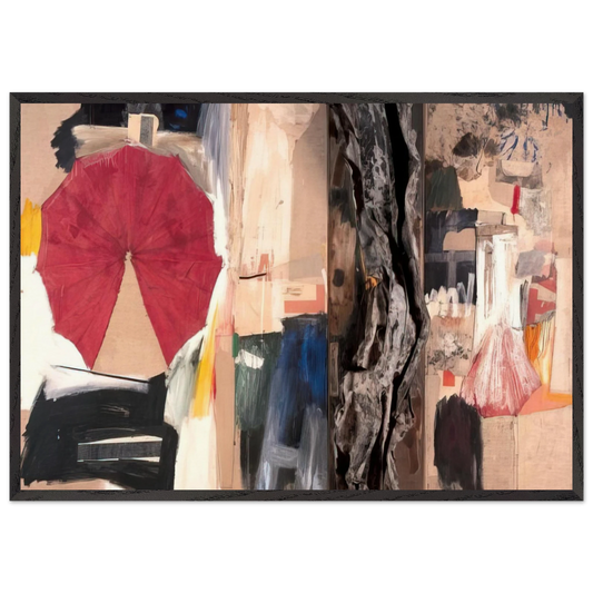 ALLEGORY 1960 - Robert Rauschenberg Framed Art Print – Black Wooden Frame - Default Title - -Framed Art Print