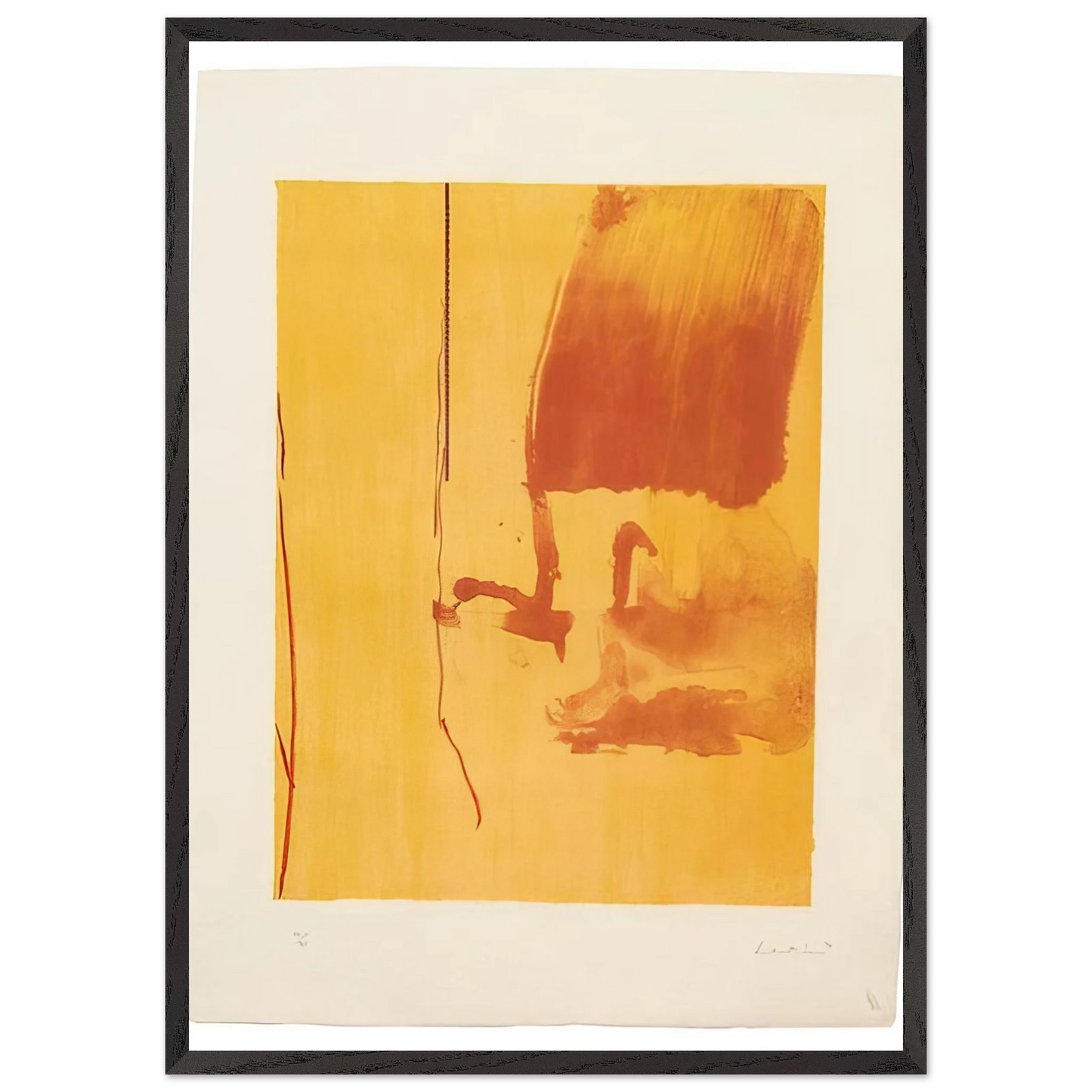 Helen Frankenthaler - Harvest - 1976 Wall art - 20x25 cm / 8x10 inches - Premium Wooden Framed Poster With Fine Art Paper - Wood frame