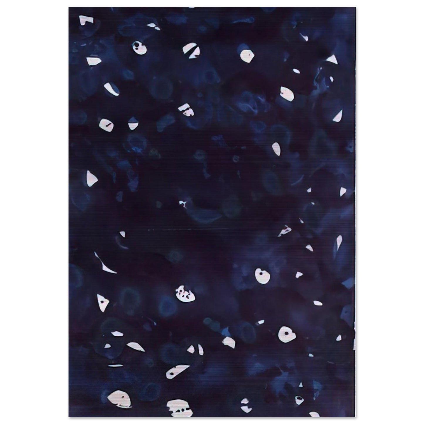 Untitled  Dark Blue-Green  - Sam Francis Brushed Aluminum Print - 70x100 cm / 28x40 inches | Sam Francis Aluminum Print | Sam Francis Prints
