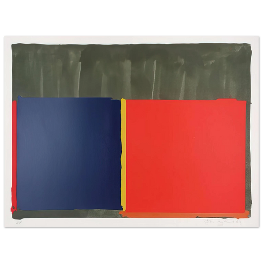 John Hoyland - Red, Blue - 1969 Fine Art Poster - Default Title