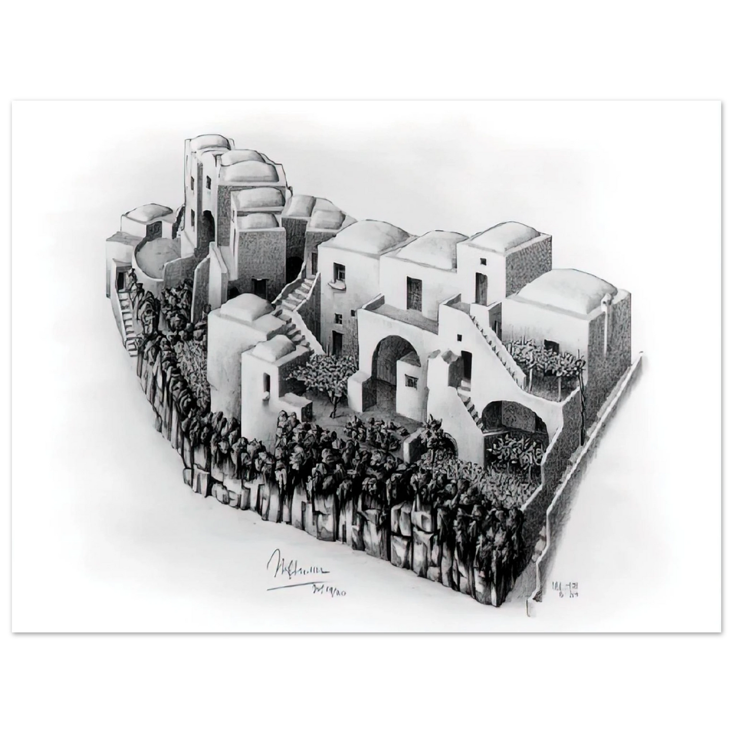 MC Escher - ESCHER (24) Wall Art - 21x29.7 cm / 8x12" - Fine Art Poster - -