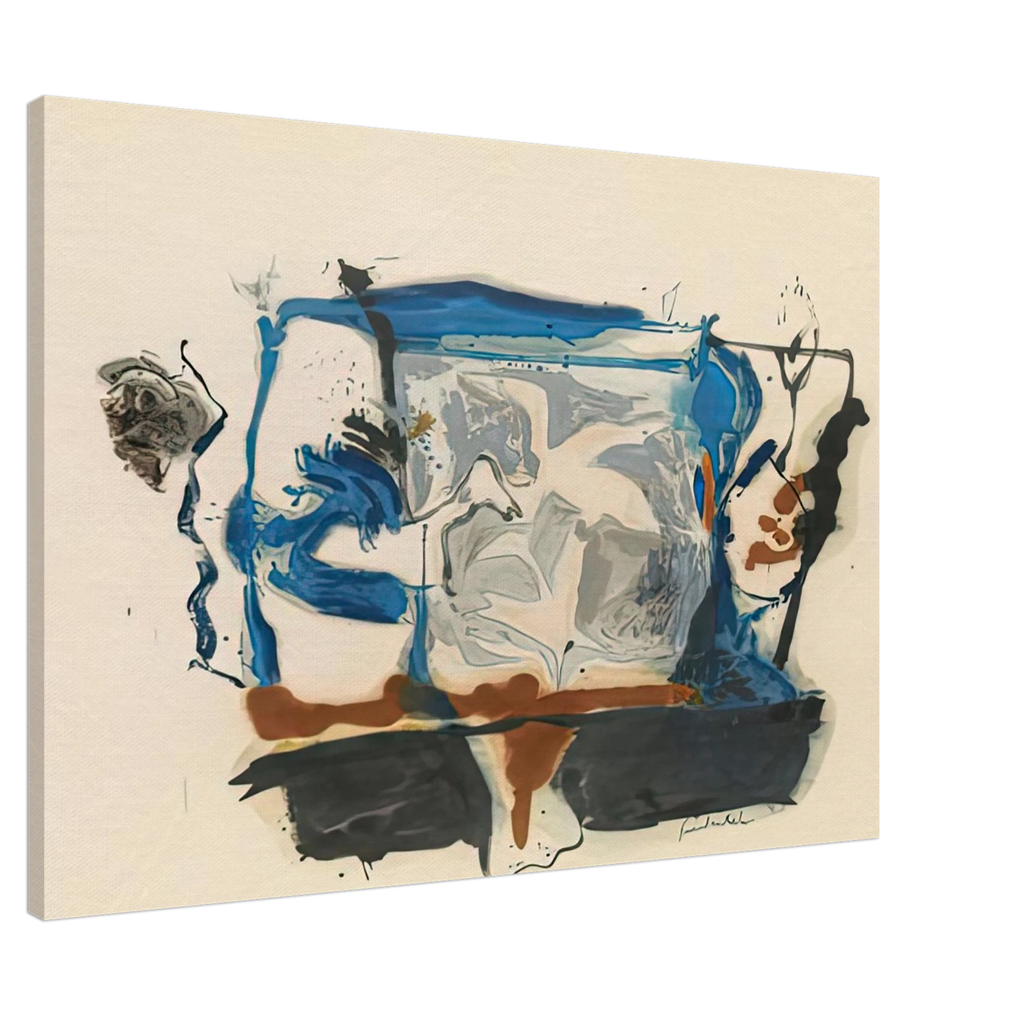 Helen Frankenthaler - Swan Lake II, 1961- Wall Art - 28x40 inches / 70x70 cm - Canvas (Imperial) - -