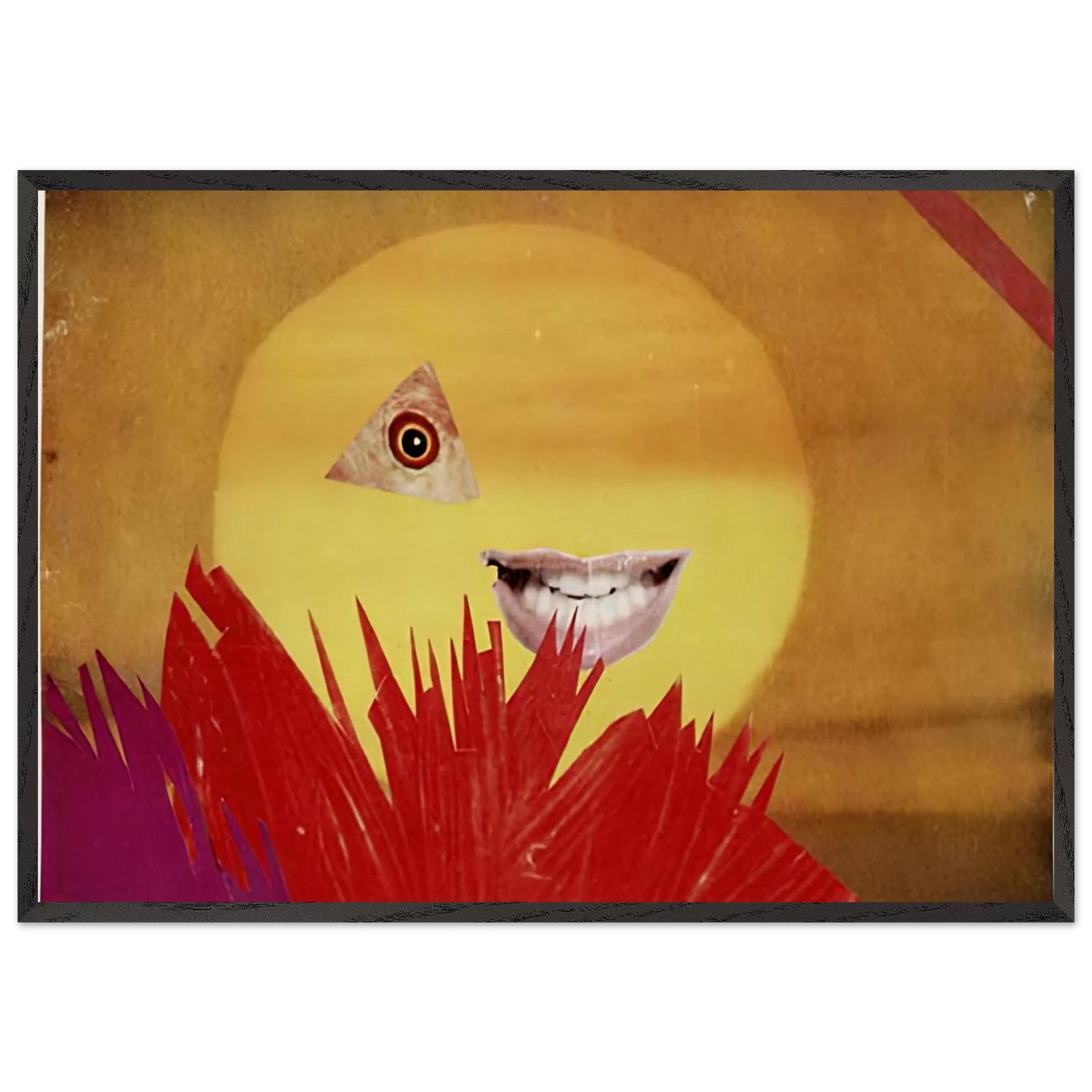 LITTLE SUN 1969 - Hannah Hoch Framed Art Print – Black Wooden Frame - Default Title - -Framed Art Print