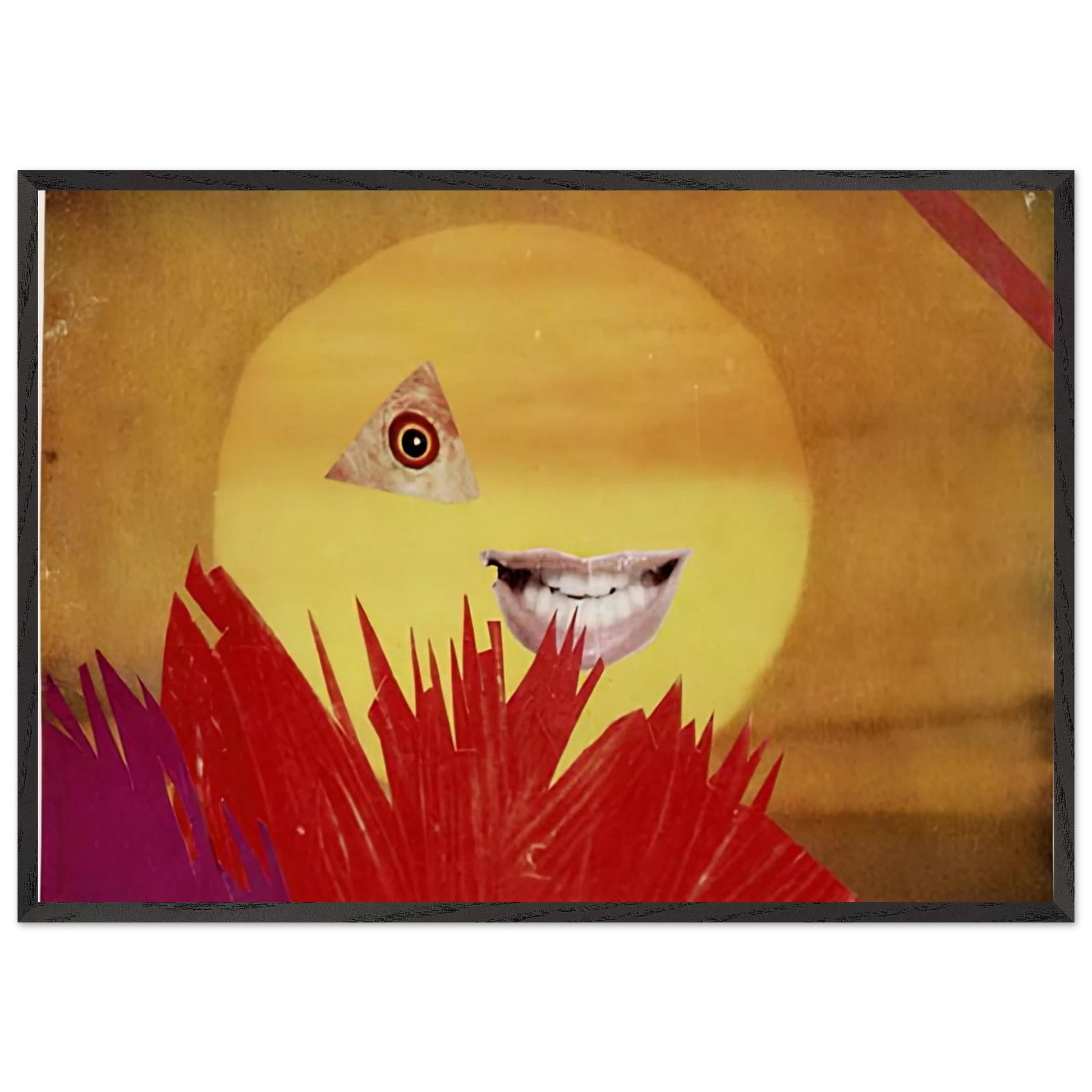 LITTLE SUN 1969 - Hannah Hoch Framed Art Print – Black Wooden Frame - Default Title - -Framed Art Print