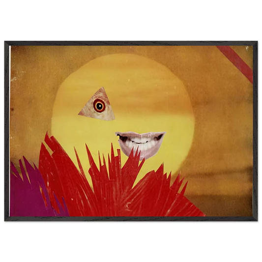 LITTLE SUN 1969 - Hannah Hoch Framed Art Print – Black Wooden Frame - Default Title - -Framed Art Print