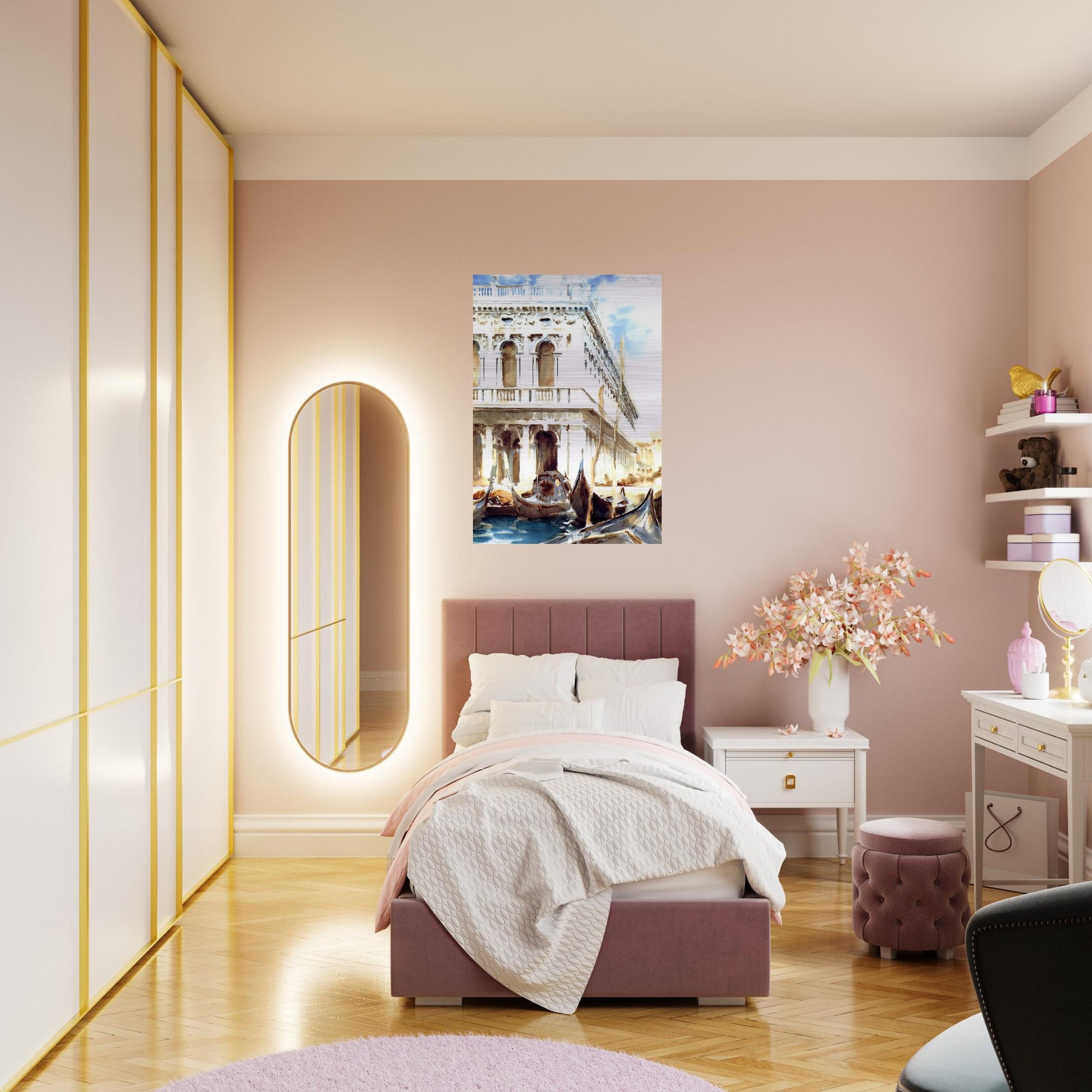 The Libreria - John Singer Sargent Brushed Aluminum Print - 70x100 cm / 28x40 inches | John Singer Sargent Aluminum Print | John Singer Sargent Prints