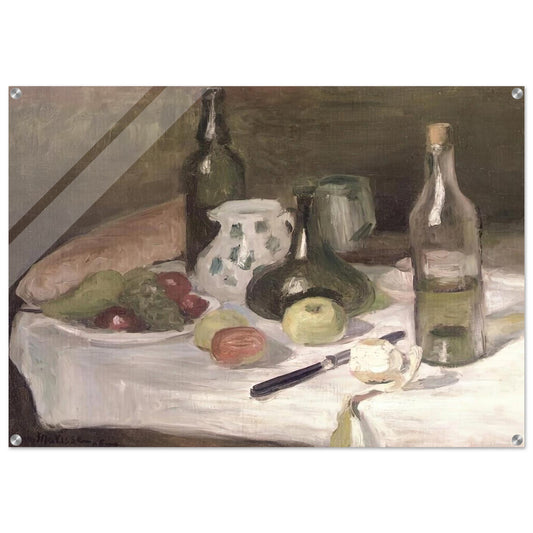 STILL LIFE WITH FRUIT AND BOTTLES 1896 - Henri Matisse Acrylic Print - 70x100 cm / 28x40″ inches | Henri Matisse Wall Art | Henri Matisse Prints