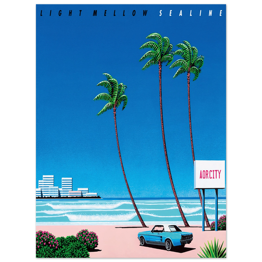 Hiroshi Nagai - Light Mellow Sealine Wall Art - 21x29.7 cm / 8x12" - Fine Art Poster - -