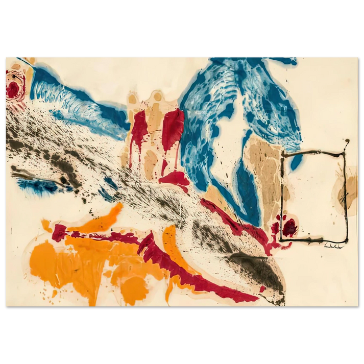 Helen Frankenthaler - Alassio, 1960- Wall Art - 21x29.7 cm / 8x12" - Premium Wooden Framed Poster With Fine Art Paper-canvas - Black frame