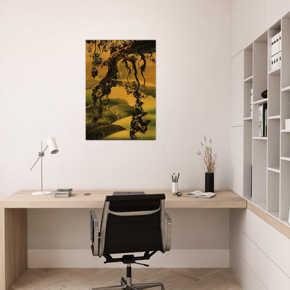 Yorktown Branch - Eyvind Earle Brushed Aluminum Print - 70x100 cm / 28x40 inches | Eyvind Earle Aluminum Print | Eyvind Earle Prints