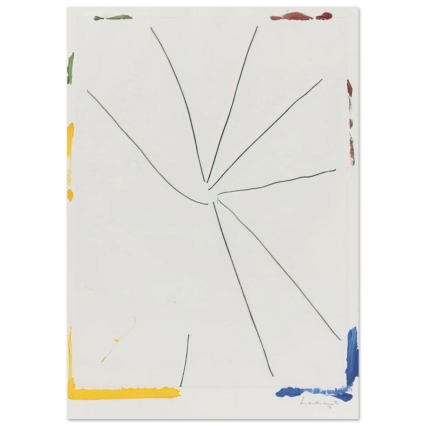 Helen Frankenthaler - Free Wheeling - 1971 Wall art - 50x70 cm / 20x28 Inches - Premium Wooden Framed Poster With Fine Art Paper - White frame