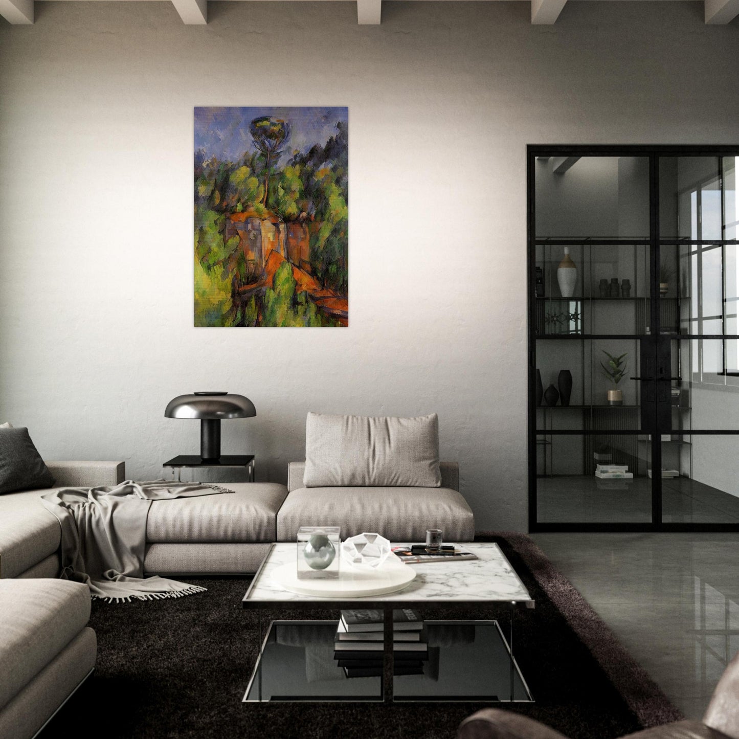 Bibemus Quarry - Paul Cézanne Brushed Aluminum Print - 70x100 cm / 28x40 inches | Paul Cézanne Aluminum Print | Paul Cézanne Prints